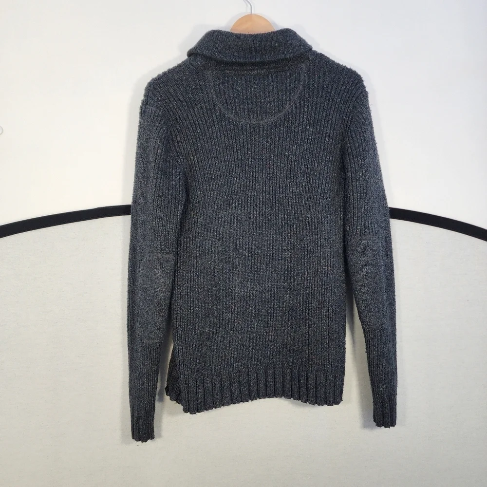 Prana Tunic Style Sweater Size Medium Dark Grey Thick Knit - Picture 4 of 6